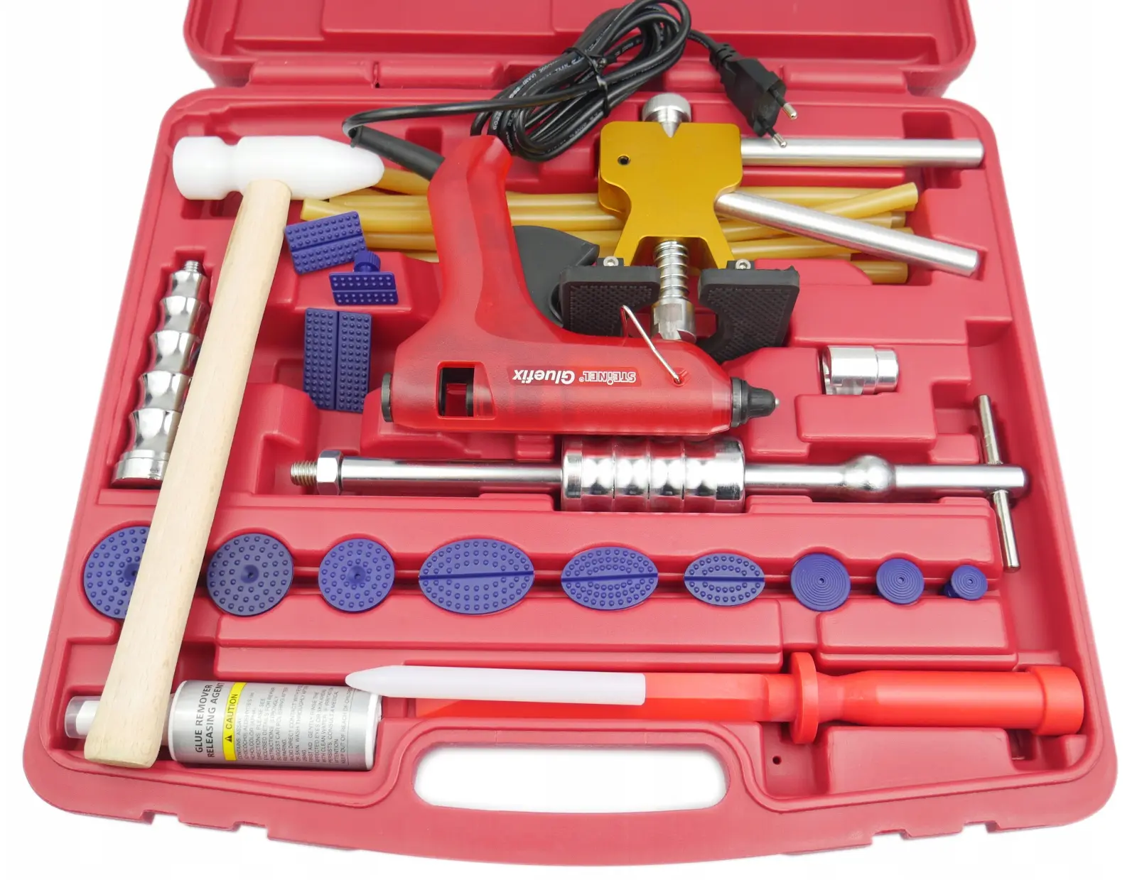 Zestaw PDR do naprawy karoserii + Pistolet 175W + Młotek PDR + Pobijak PDR 01