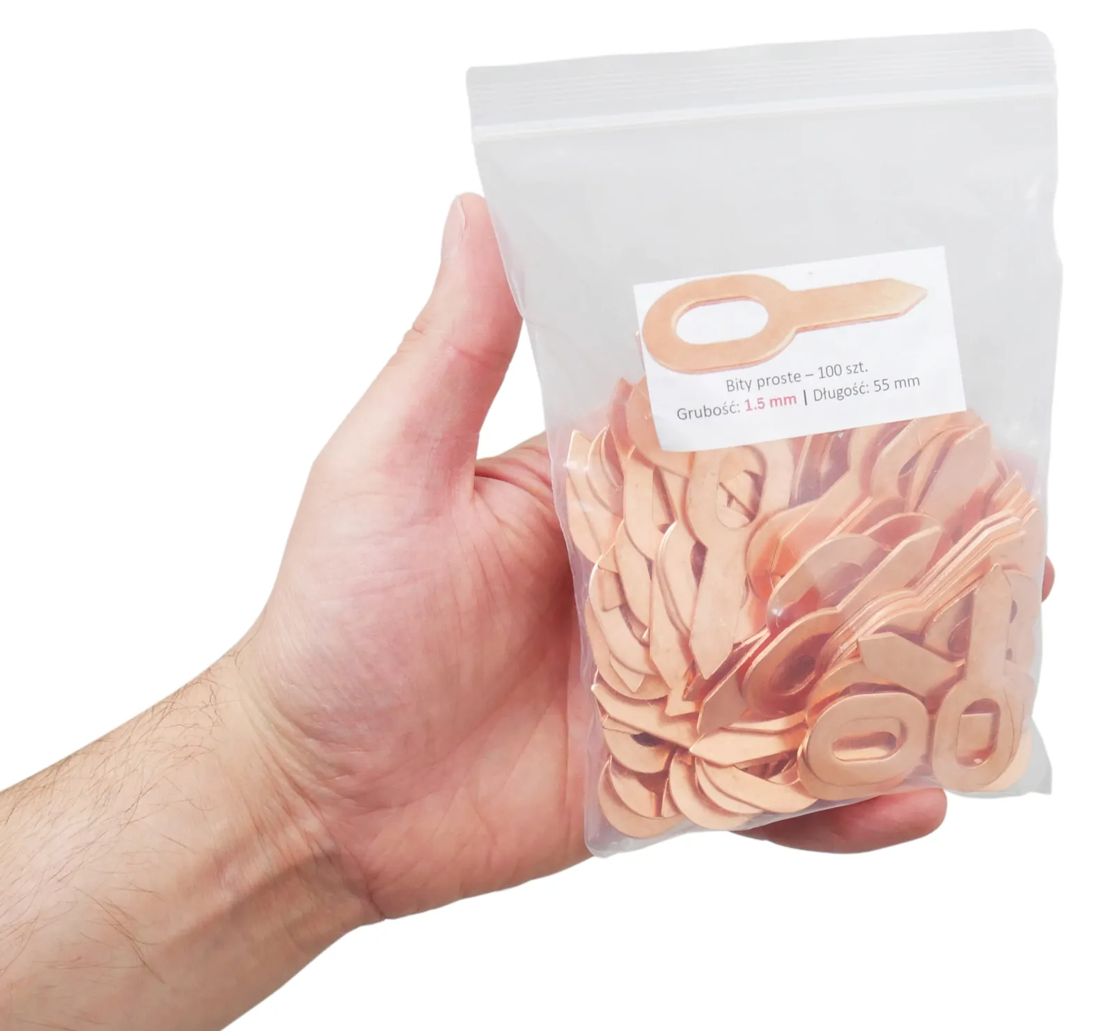 BIty proste 1.5mm do zgrzewarki spottter miedziowane