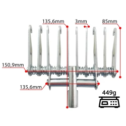 Szpon 10 hakowy 3mm do zgrzewarki spotter M10 M14
