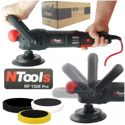 Polerka samochodowa rotacyjna RP150E Pro NTools + 3 gąbki