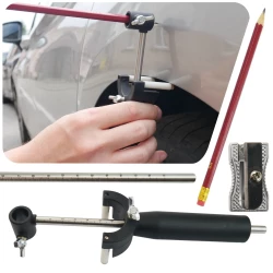 Cyrkiel do odwzorowania obrysów nadkoli półkoli rantów karoserii