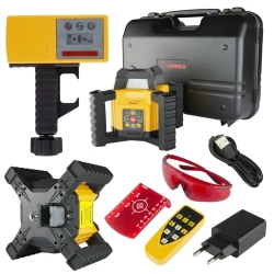 Spin 310 – laser rotacyjny z czerwoną wiązką i detektorem RC300 w walizce