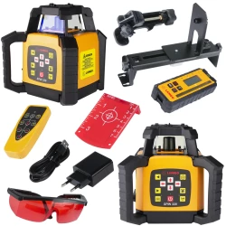 Laser rotacyjny Lamigo SPIN 320 zestaw PRO – zasięg 500 m, odbiornik RC700MM, pilot, IP54