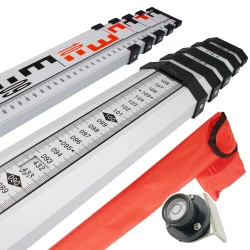 Profesjonalna łata teleskopowa LT5MW 5m z trzema podziałami i libellą