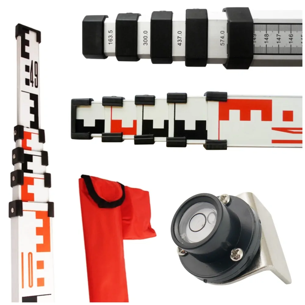 Łata teleskopowa 7m LT7M LAMIGO z libellą i podziałem E/mm